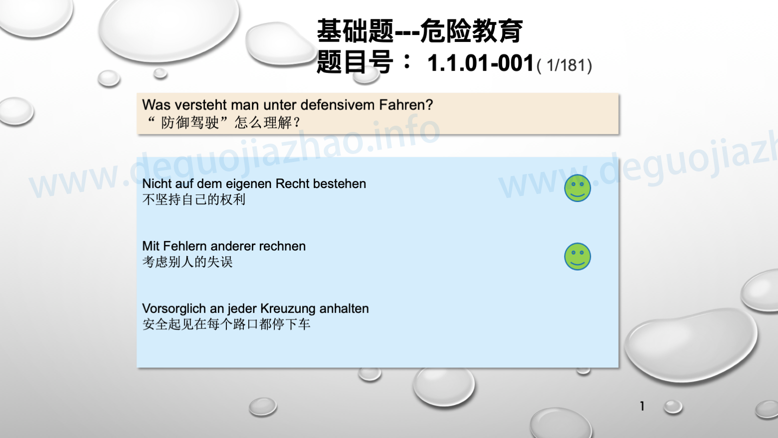 德国驾照官方理论题大章节交通规则的基本形式